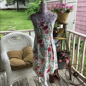 NWT Strapless Floral A-line Dress